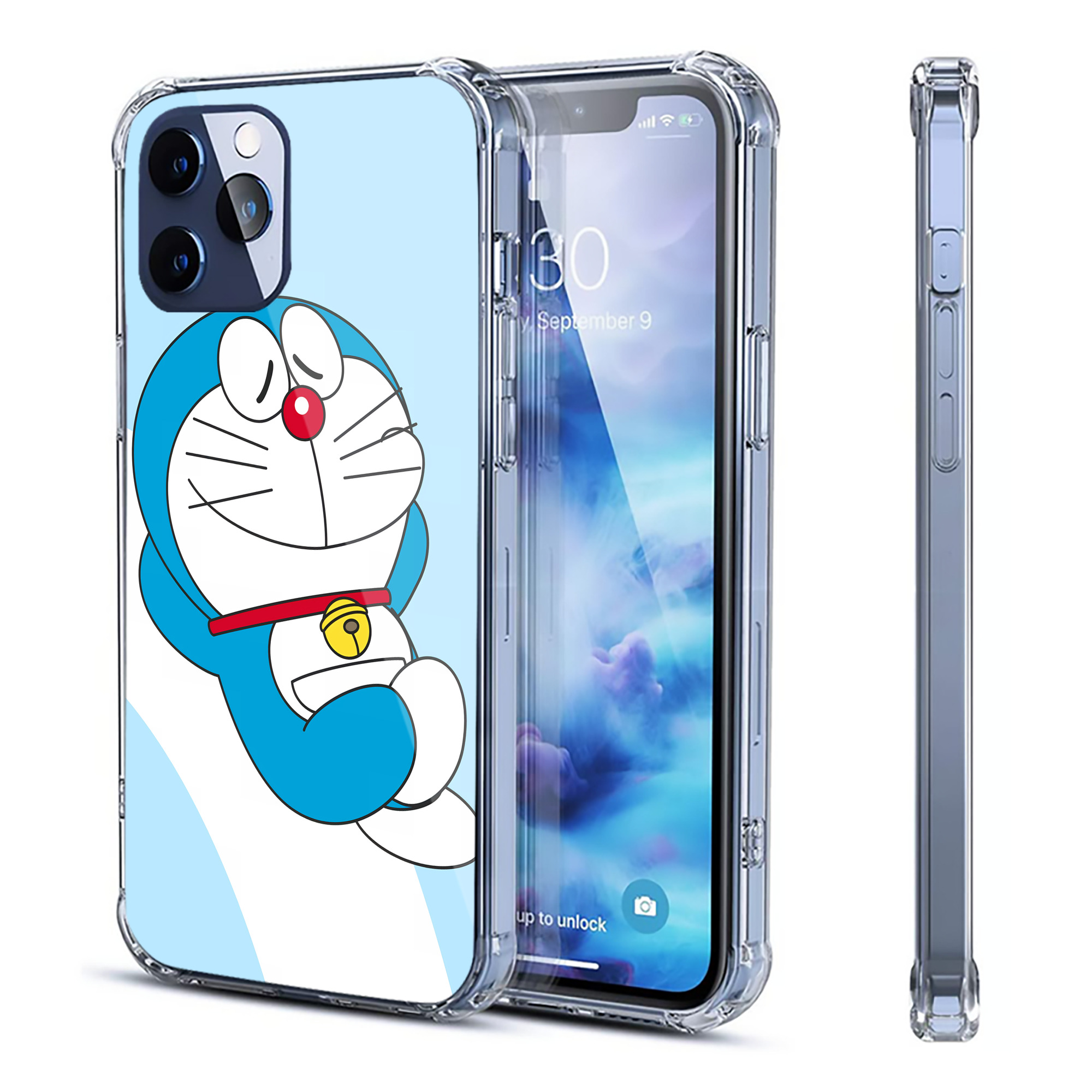 （画像用） ドラえもん Doraemon 【iPhone 12シリーズ対応】透明スマホケース（クリアソフトケース）